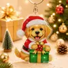 Llavero de Pintura de Diamantes DIY Navideño, Colgante de Animales Lindos con Arte de Diamantes, Decoración Hecha a Mano con Pedrería, Regalo Navideño Transfronterizo