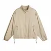 Otoño 2026 Nuevo Estilo Coreano Sencillo Cuello Alto Holgada Versátil Elegante Corta Casual Adelgazante Chaqueta para Mujer
