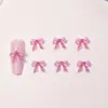 Decorações de Unhas Artísticas Cartoon Fofas com Laços em Resina Transparente Gelada, Acessórios de Unha Vestíveis e Acessórios de Brinco Atacado