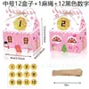 KZ143 Comercio Exterior Muñeco de Nieve Navideño Hombre de Jengibre Copo de Nieve Rosa Casa 3D Set de Cuerda de Yute Caja de Dulces de Regalo