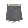 A139-25 Estilo Coreano Cintura Alta Pierna Alargadora Cintura Cruzada Borde Shorts Deportivos de Yoga