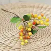 Buquê de frutas vermelhas artificiais para decoração de cena, arranjo floral realista de alta qualidade, frutas artificiais, mirtilo, flores artificiais