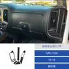 Adesivo Decorativo para Saída de Ar do Passageiro em Fibra de Carbono para Interior de Carro Gmc 1500 14-18