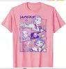 Camiseta de Manga Corta Estampada de Anime Transfronteriza de Amazon Estilo Americano Verano Nueva Casual Holgada para Hombres y Mujeres