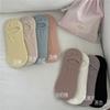 Meias de barco leves e macias de cera sem osso, femininas, ocas, de cor sólida, de silicone, antiderrapantes com meias invisíveis de algodão, respiráveis
