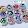 Lantejoulas para Unhas Artísticas Transfronteiriças Novas Estilo Japonês Dourado Champagne Hexagonal Conjunto de Lantejoulas para Unhas em Frasco Atacado