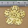 Accesorios DIY Base Joyería Pieza de Flor 37mm Pieza de Flor de Hierro Hueca de Cinco Pétalos Horquilla Flor Plana de Cinco Hojas