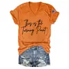 Top de cuello en V para mujer de verano con un diseño elegante, Camiseta de punto de manga corta con doble estampado, Popular top casual de manga corta para mujer de verano