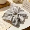 Lenço Quadrado Estampado Europeu e Americano Grande, Elástico de Cabelo, Scrunchie Vintage para a Parte de Trás da Cabeça
