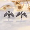Piercing de Orelha Morcego para Mulheres Sem Furos na Orelha, Estilo Escuro Cool, Brincos Punk Minimalistas para Homens, Ear Cuff Unissex, Estilo Escuro
