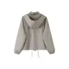 Ropa Europea y Americana Transfronteriza para Mujer Estilo Caliente INS Chaqueta Corta con Capucha a Cuadros Chaqueta Top 6318010
