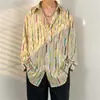 Camisa Floral Retro de Manga Larga Estilo Hong Kong para Hombres y Mujeres, Estilo Perezoso, Caída Suelta, Seda Helada Delgada, Nicho, Camisa Protectora Solar para la Playa