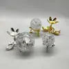 Bola de Gelo Cristal Colorida Rachada Bola Sólida de Vidro Fonte de Rocha Água Corrente Rachada Acessórios de Artesanato para Bonsai Enfeites de Joias