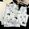 Conjunto de ropa de casa para niños, pijamas para niños y niñas, ropa de algodón con patrón de nubes para bebé con aire acondicionado, pijamas finos de verano