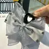 Presilha de Cabelo de Gaze Nuvem Bolha para Mulheres, Presilha de Cabelo de Rede Estrelada Super Grande, Acessório de Cabelo Presilha Tubarão Volumizante