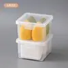 Caja de almacenamiento de cosméticos transparente visible BNBS con tapa abatible, organizador de escritorio, a prueba de polvo, gran capacidad
