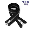 Zíper Ykk em Estoque Não. Zíper Duplo Branco de Cobre para Cardigans, Jaquetas, Roupas de Trabalho e Vista com Cabeça de Zíper Ykk