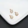 Acessórios de Joias de Zircônia Mais Vendidos no Exterior, Acessórios para Sapatos e Roupas em Liga Metálica Cravejados com Diamantes em Formato de Coração, Pingentes para Pulseiras e Colares DIY