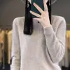 Suéter de tricô, pulôver de inverno feminino de alta qualidade, novo estilo, camada base de fleece Andy, peça de vestuário feminina de primeira linha com enfeites de strass, gola redonda transfronteiriça