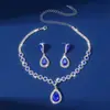 Conjunto de Colares Transfronteiriços Europeu e Americano Conjunto de Joias de Liga Conjunto para Vestido de Banquete Corrente Moda Versátil Joias de Noiva Atacado