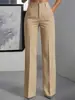 Comercio Exterior Transfronterizo Amazon Pantalones de Traje de Pierna Ancha con Rayas Verticales de Cintura Alta para Mujer Estilo Verano 2026 Moda Versátil Elegante para Viajar