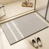 Alfombra de suelo de diatomita de lujo ligero de alta gama para cuarto de ducha e inodoro, absorbente de agua, secado rápido, alfombrilla antideslizante, resistente a la suciedad y al desgaste, felpudo para puerta de baño