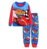 Ropa Europea y Americana para Niños Aliexpress Ebay Pijamas Ropa para Casa Algodón Manga Larga Temática de Spider-Man Coche Pantalón Largo Conjunto de Dos Piezas