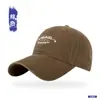 Boné de Baseball Bordado com Letra Retro Transfronteiriço para Todas as Estações Masculino Algodão Puro Macio Proteção Solar Chapéu de Sol Feminino Personalização