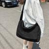 Bolso Cruzado de Lona Lavada para Hombre Estilo Japonés Moderno Marca de Moda Bolso de Hombro de Gran Capacidad Casual Color Sólido Moda Estudiantil Bolso Mensajero para Mujer