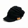 Gorro de Punto Nuevo de Invierno para Hombre, Forrado de Felpa, Engrosado, Cálido Gorro sin Visera, Protector de Orejas a Prueba de Frío para Estudiantes y Ciclismo, Moderno