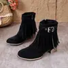 Botines de Tacón Alto Otoño 2022 Botas para Mujer Botas con Borlas Comercio Exterior Transfronterizo Chengdu Tallas Grandes 40-48 Amazon 151