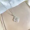 Conjunto de Moda Transfronterizo Incrustado con Circonita Collar y Pendientes Conjunto de Dos Piezas Trébol de Cuatro Hojas Completamente Diamantado Versátil Joyería de Lujo Ligero