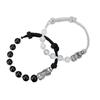 Pulsera de Pareja Pixiu de Plata Pura 999, un Par de Pulseras de Plata Estilo Pareja, Pulseras Trenzadas, Regalos de Cumpleaños para Novio y Novia