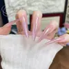 4.0 Uñas Postizas Delgadas para Perro con Punta Larga Degradado Ojo de Gato 30 Piezas Tamaños Surtidos Arte para Uñas Ojo de Gato Puntas de Uña Portátiles