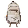 Mochila Fashionable Tendência 2025 de Grande Capacidade para Alunos do Ensino Fundamental II e Médio Leve Simples Cor Contrastante Mochila de Viagem