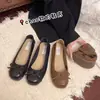 Zapatos Mary Jane Franceses para Mujer 2026 Nuevo Estilo Otoño Noche Zapatos Planos Slip-ons Mocasines Zapatos Individuales con Lazo