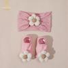 Accesorios Europeos y Americanos Transfronterizos para Cabello de Bebé Calcetines Calcetines Antideslizantes Set Diadema Infantil Diadema de Flor Linda para Bebé