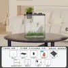 Acuario de Plástico para el Hogar, Tanque No Reflectante para Peces Dorados, Acuario Multifuncional, Mini Tanque para Guardar Peces Ornamentales Acrílicos