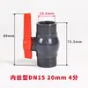Válvula de Esfera Simples de UPVC Válvula de Esfera com Rosca Interna de PVC Válvula de Esfera de Boca Reta Válvula Soquete para Abastecimento de Água Química de Plástico Dn15-100