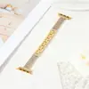 Comércio Exterior Aplicável Pulseira para Apple Watch 49mm Applewatch S10 Pulseira de Quatro Diamantes iwatch Pulseira Feminina