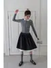 Suéter Corto de Punto Trenzado con Cuello de Muñeca Ajustado EGKA para Mujer, Cárdigan de Otoño, Top Elegante y Adelgazante de Manga Larga