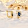 Deseo Transfronterizo Nuevos Pendientes de Oro de Moda Europea y Americana Pendientes de Piedras Preciosas Esmeralda Zircón para Mujer Joyería