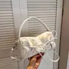 Bolso Cruzado de Hombro Único Estilo Coreano de Moda con Pliegues 2026 Llegada Temprana Otoño Personalidad Color Sólido Textura Ins Bolso Estilo Almohada