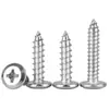 Tornillos Autorroscantes de Hierro Niquelado Cabeza de Cruz Pan Head Tornillos de Cabeza Redonda Accesorios de Ferretería para Carcasas de Electrodomésticos