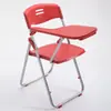 Silla Plegable de Entrenamiento con Mesa, Taburete de Conferencia, Silla para Institución de Enseñanza y Capacitación Estudiantil con Pizarra, Estructura Integrada de Plástico y Acero