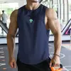 Comércio Exterior Transfronteiriço 2023 verão masculino esportivo lazer músculo fitness malha regata masculina brócolis