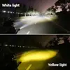 Foco auxiliar LED de seis lentes para motocicleta y vehículo eléctrico, faro LED de alto brillo blanco y amarillo para scooter modificado