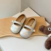 Sapatos de Salto Baixo para Meninas 2026 Verão Novo Estilo Capitão Tigre Versão Coreana para Crianças Sapatos de Princesa com Velcro Sapatos de Dança para Crianças Estudantes