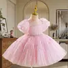 Vestido de Festa para Anfitriã Infantil, Vestido para Apresentação de Piano, Vestido de Princesa para Aniversário de Menininha, Vestido de Passarela para Meninas, Alto Padrão