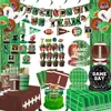 Suministros para Fiesta de Fútbol Super Bowl Fútbol Americano Vajilla para Fiesta de Cumpleaños Infantil Platos de Papel Servilletas Mantel Decoración